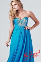Mac Duggal Couture - 78437m Ornate Strapless Overlay Gown In Ocean