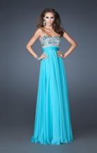 La Femme - 18561 Crystal Adorned Strapless Sweetheart Evening Gown