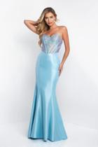 Blush - C1010 Strapless Beaded Sweetheart Mermaid Dress