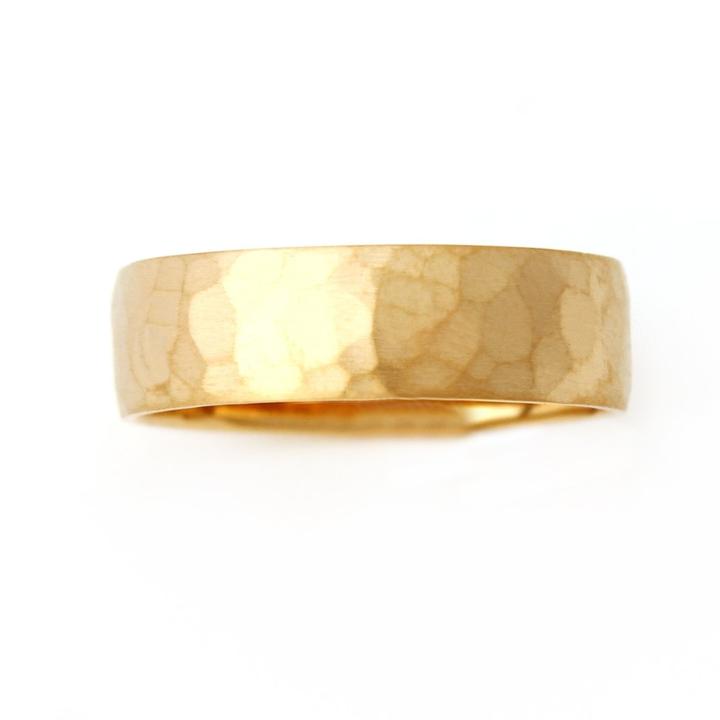 Ashley Schenkein Jewelry - Men's Hammered Wedding Band