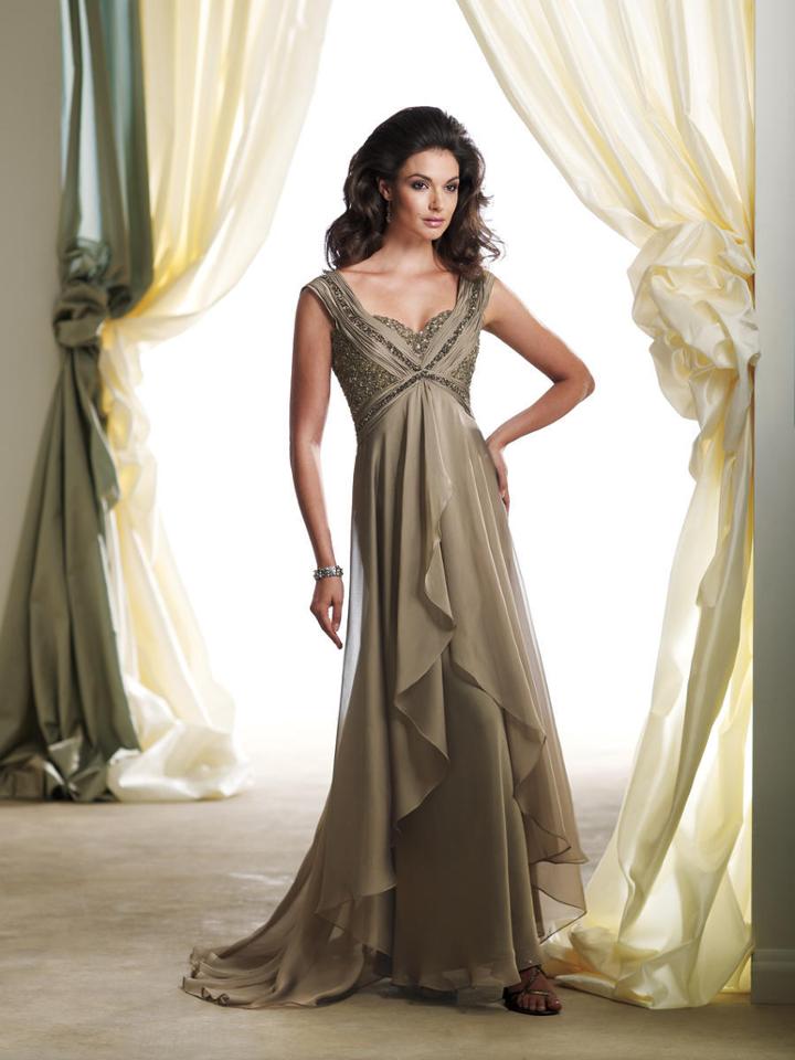Boutique By Mon Cheri - 113950 Long Dress In Antique Gold