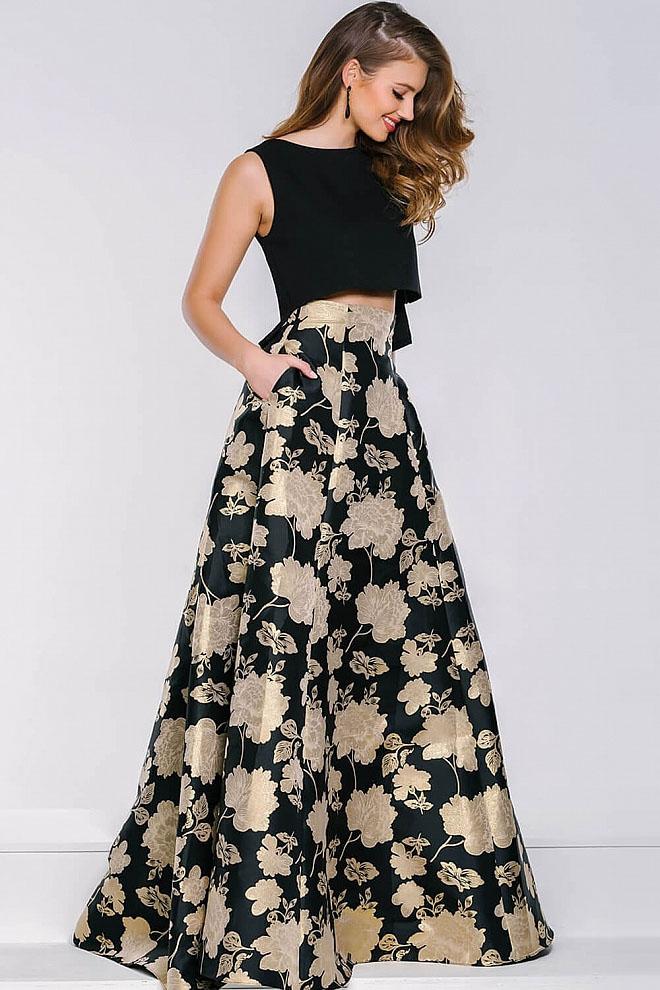 Jovani - 39728 Two Piece Bateau A-line Dress