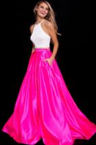 Jovani - 60386 Sleeveless Halter A-line Dress