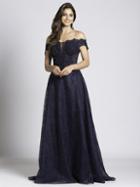 Lara Dresses - 33493 Beaded Off Shoulder Evening Gown
