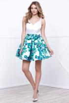 Nox Anabel - Exquisite Sweetheart Short Cocktail Dress With Floral Print A-line Skirt 6284