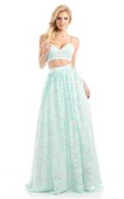 Johnathan Kayne - 7002 Two-piece Dainty Embroidered Long Gown