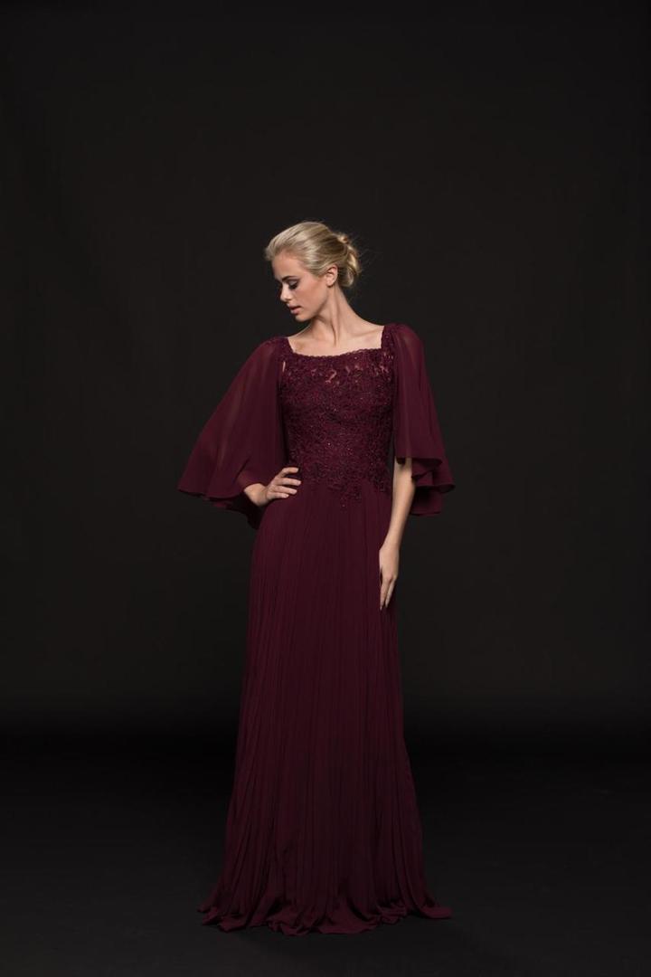 Glow By Colors - G761 Chiffon Square A-line Dress