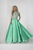 Tiffany Designs - 46136 Embellished Two-piece Mikado Ballgown