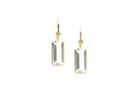 Tresor Collection - 18k Yellow Gold Earring With Clear Topaz And Champagne Diamond