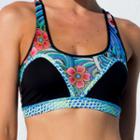 Luli Fama - Crossed Bra Mesh Sporty Bra In Multicolor (f515a03)