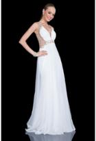 Terani Couture - 1611p0282a Jeweled V-neck A-line Dress