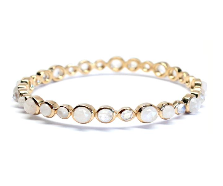 Rachael Ryen - Rainbow Moonstone Multi-stone Bangle