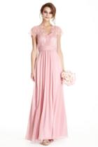 Aspeed - M1790 Lace Scalloped V-neck Mother Of Bride Dress