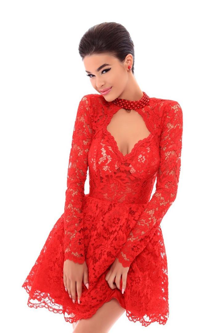 Tarik Ediz - 50215 Long Sleeve Diamond Cutout Illusion Bodice Dress