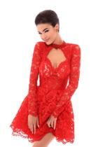 Tarik Ediz - 50215 Long Sleeve Diamond Cutout Illusion Bodice Dress