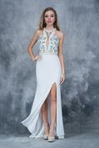 Nina Canacci - 1369 Embellished Halter Sheath Dress