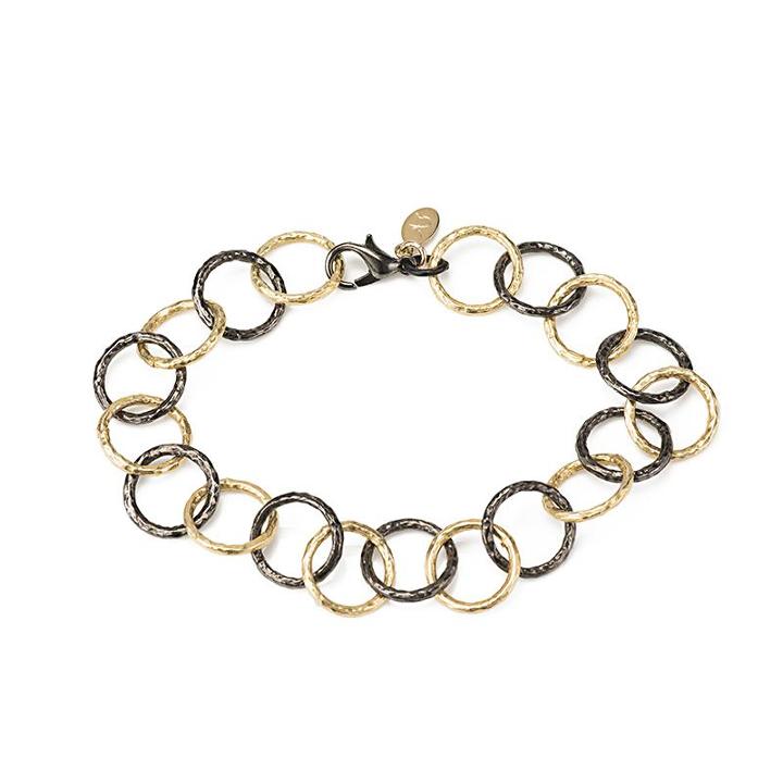 Ashley Schenkein Jewelry - Telluride Hammered Two Tone Bracelet