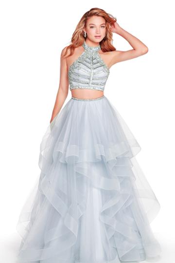 Alyce Paris - 60193 Beaded High Neck Two-piece Tulle A-line Gown