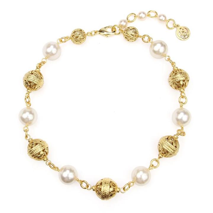 Ben-amun - Gold & Pearl Statement Necklace
