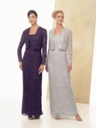 Montage By Mon Cheri - 21917 Embroidered Sheath Dress With Bolero