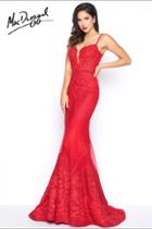 Mac Duggal - Black White Red Style 79082r