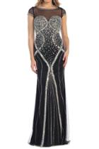 May Queen - Long Embellished Short Sleeve Dress Rq7285