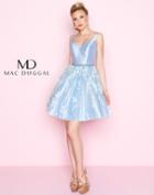 Mac Duggal - 67626n Jeweled Floral Applique A-line Cocktail Dress