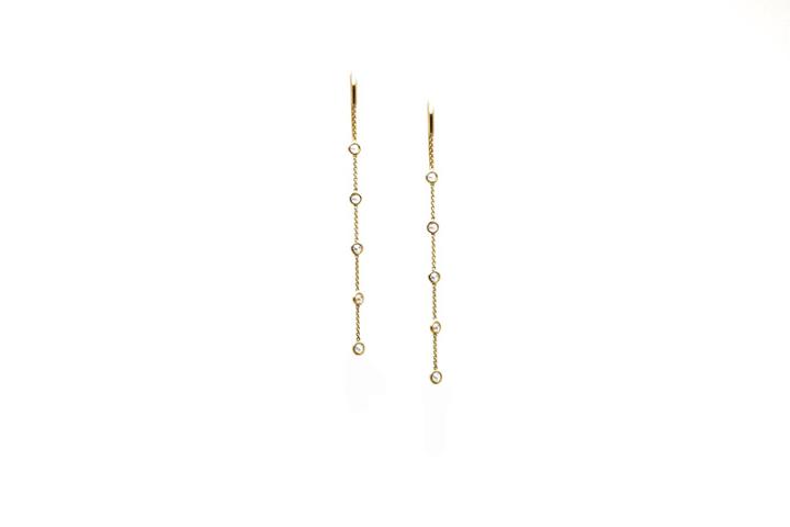 Tresor Collection - Diamond By The Yard Earrings In 18k Yellow Gold Style 3