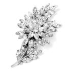 Ben-amun - Crystal Floral Leaf Brooch