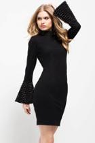 Jovani - 51675 Bell Sleeve Short Studded Dress