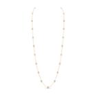 Tresor Collection - Rainbow Moonstone Round Long Necklace In 18k Yellow Gold