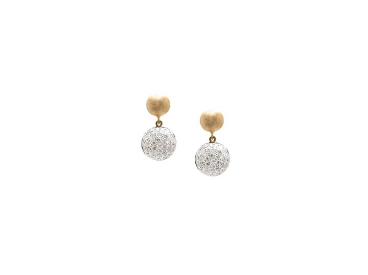 Tresor Collection - Lente 2 Tier Earrings With Pave Diamond In 18k Yg 1594985732