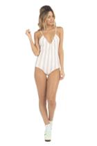 Lolli Swimwear - Kisses One Piece In Nudie Stripes