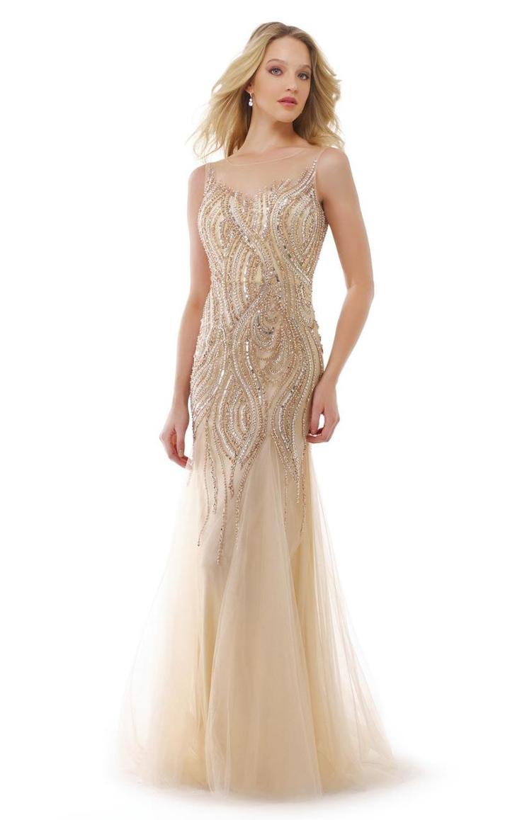 Morrell Maxie - 15496 Beaded Illusion Mermaid Gown