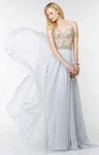Alyce Paris - 6595 Strapless Beaded Sweetheart Chiffon A-line Dress