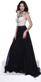 Nox Anabel - 8200 Bejeweled Halter Chiffon A-line Dress