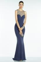 Alyce Paris B'dazzle - 35800 Beaded Illusion Jersey Evening Dress
