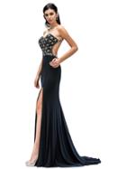 Dancing Queen - Gorgeous Mermaid Dress With Sheer Neckline And Open Back 9406
