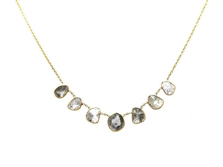 Tresor Collection - Organic Diamonds Necklace In 18k Yellow Gold Style 2
