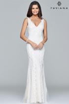 Faviana - Embroidered Lace Evening Gown S8089