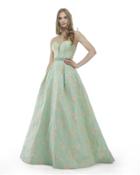 Morrell Maxie - 15815 Strapless Plunging Jacquard Ballgown