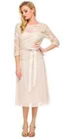 Nox Anabel - Lace Tea Length Dress 5117