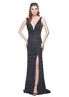 Primavera Couture - 3021 Embellished V-neck Sheath Dress