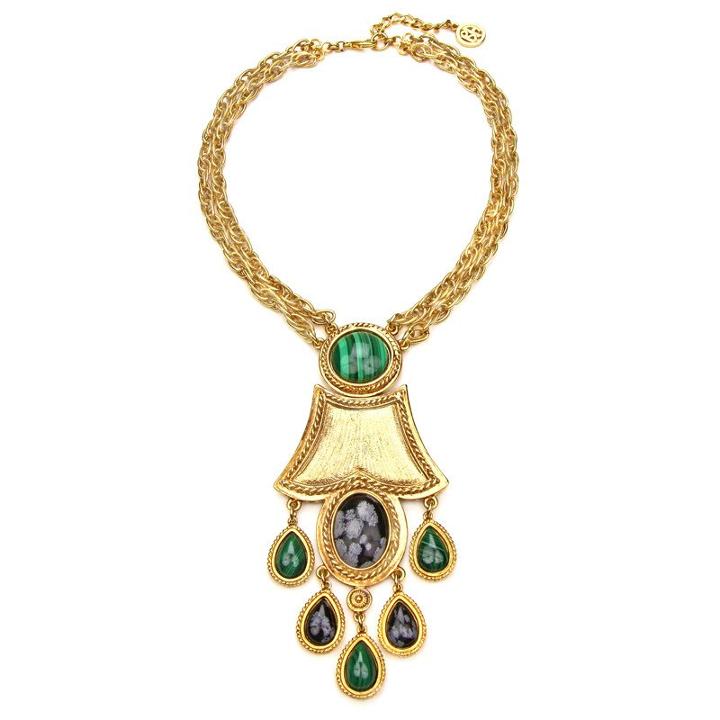 Ben-amun - Gypset Malachite Drop Statement Necklace