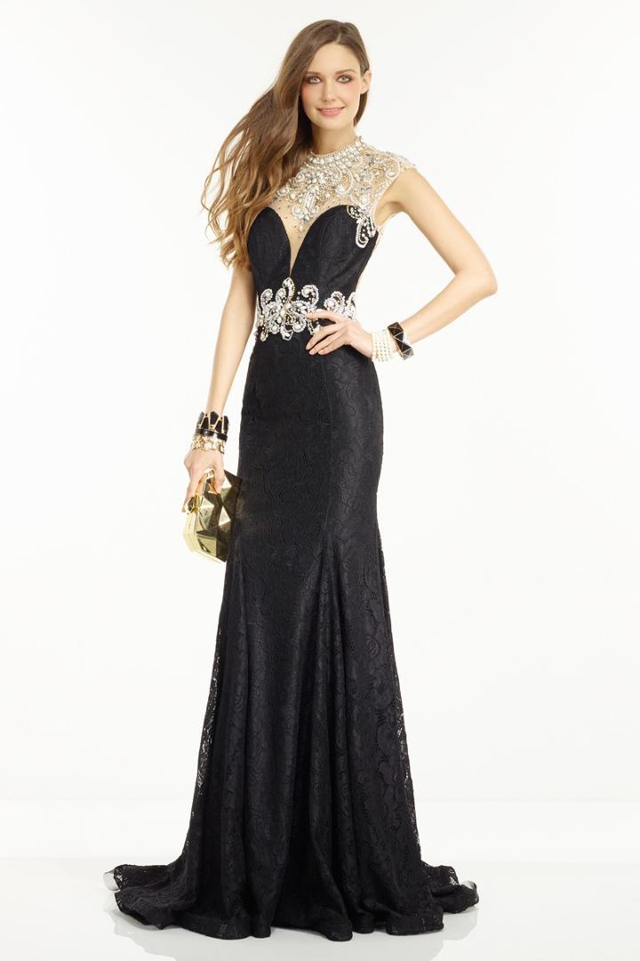 Alyce Paris - 6550 Bedazzled Illusion High Trumpet Dress