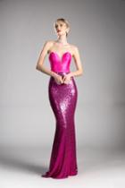 Cinderella Divine - Strapless Sequined Fitted Dress