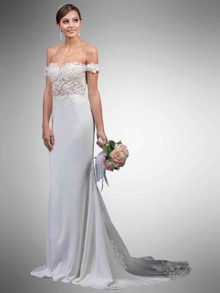 Dancing Queen - 49 Embellished Lace Off-shoulder Sheath Gown