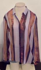 Go Silk - Go Hi-low Printed Tie Dye Shirt
