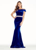 Ashley Lauren - 1303 Off The Shoulder Velvet Evening Dress
