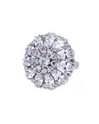 Cz By Kenneth Jay Lane - Deco Ring Size 8